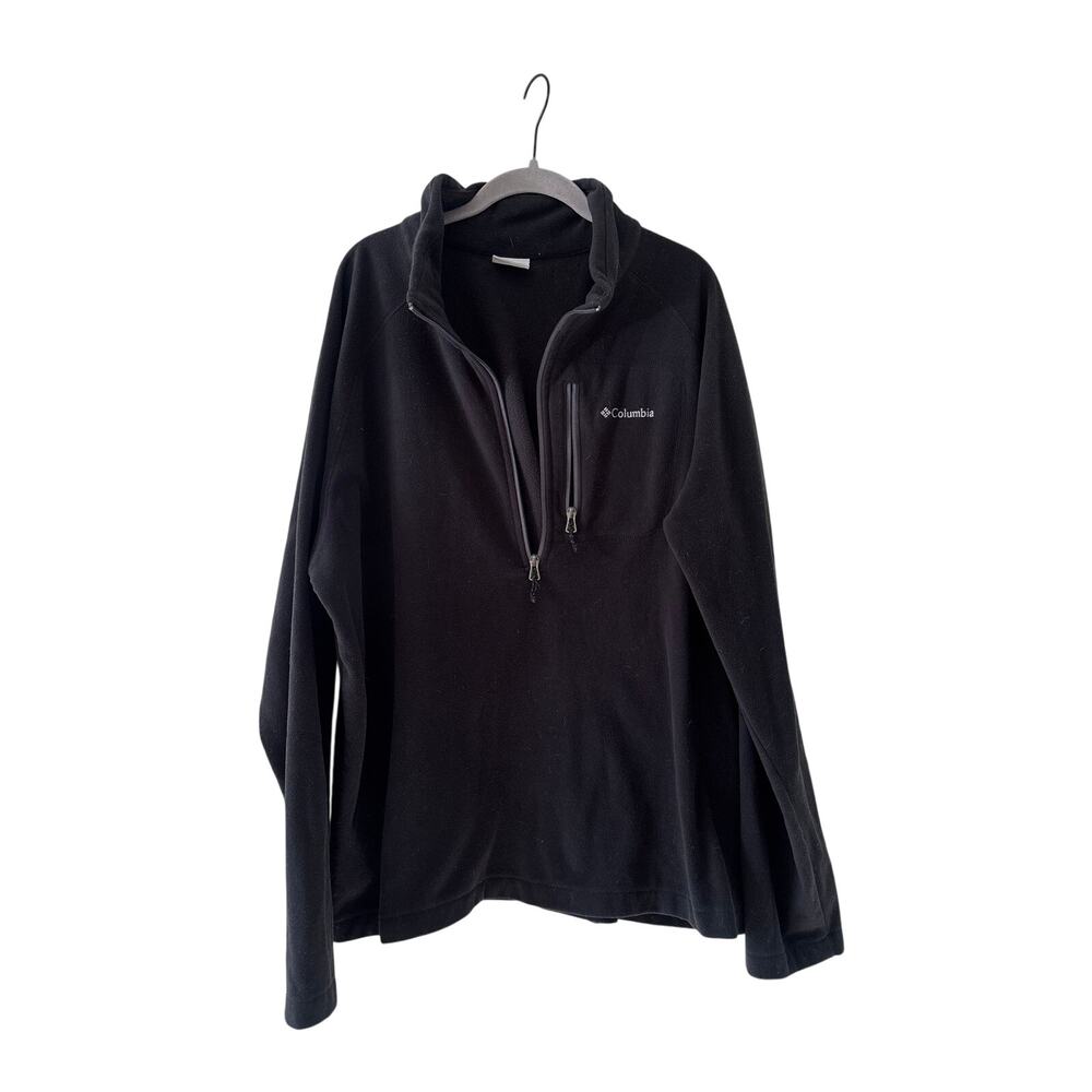 Columbia Black XXL Fleece Pullover Quarter Zip - Picture 2 of 7